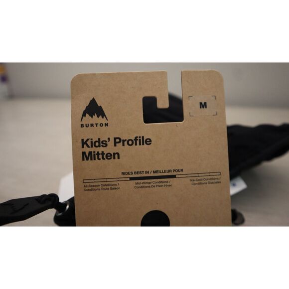 Burton 15188106-002 Kids Sz Medium True Black Profile Mittens - Picture 7 of 8